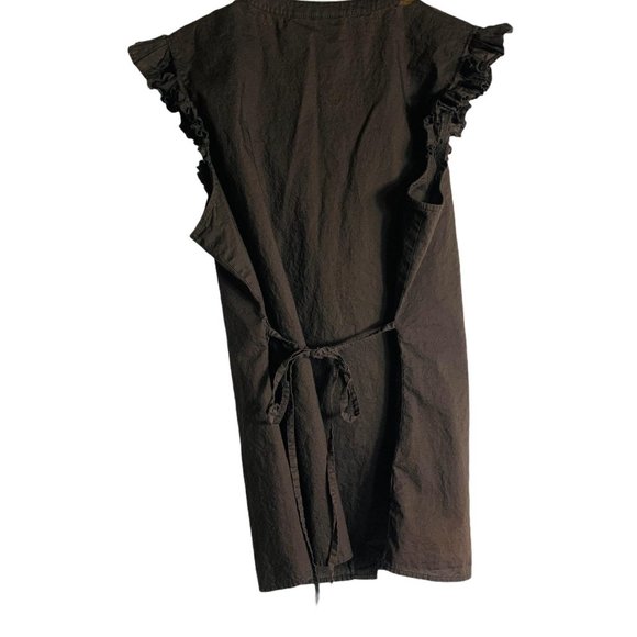 Ann Taylor Loft Brown Ruffle Front Sleeveless Top - Picture 2 of 4